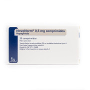Novonorm Repaglinida 0,5 mg 30 Comprimidos
