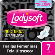 Toalla Higiénica Nocturna Ultradelgada  Larga Tela Malla 7 Unidades