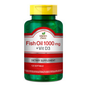 Fish Oil 1000 mg + Vitamina D3 400 UI 120 cápsulas blandas
