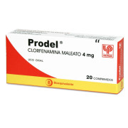 Prodel Clorfenamina Maleato 4 mg 20 Comprimidos