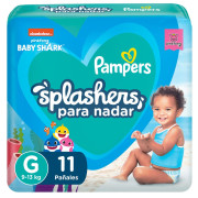 Pañales para Piscina Pampers Splashers Talla M-G 11 Unidades