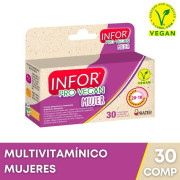 Infor Pro Vegan Mujer Vitaminas 30 Comprimidos