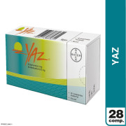 Yaz Drospirenona 3 mg Etinilestradiol 0,02 mg 28 Comprimidos Recubiertos