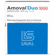 Amoval Duo Forte Amoxicilina 1000mg/5ml Polvo para Suspensión Oral 90ml