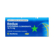 Redux Fentermina 18,75 mg 30 Comprimidos Recubiertos