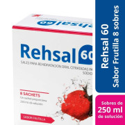 Rehsal-60 Sales Hidratantes Sodio 8 Sobres Sabor Frutilla