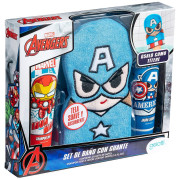 Set de Baño con Guante licencia Marvel Capitán América