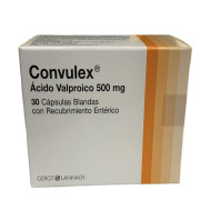 Convulex Ácido Valproico 500mg 30 Cápsulas Blandas