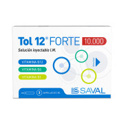 Tol 12 Forte 10000 Vitaminas B1 / B6 / B12 Inyectable 3 Ampollas
