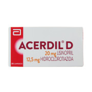 Acerdil-D Lisinopril 20 mg 30 Comprimidos