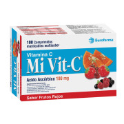 Mivit C Frutos Rojos 100mg 100 Comprimidos Masticables