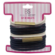 Collets Negro, Blanco y Café Beauty Secret 12 unidades