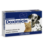 Doximicin Doxiciclina Hiclato Perros y Gatos 100mg 10 Comprimidos