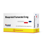Bisoprolol 5 mg Caja 30 Comp. Recubiertos ASCEND