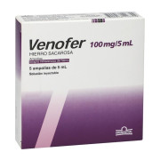 Venofer Hierro 100mg Inyectable 5 Ampollas