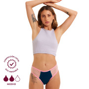 Calzón Menstrual Papaya del Pacífico Flujo Medio XL