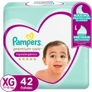 Pañales Desechables Premium Care Talla XG 42 Unidades