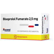 Bisoprolol 2.5 mg Caja 30 Comp. Recubiertos ASCEND