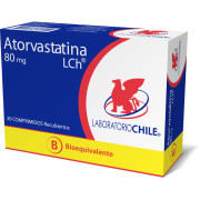 Atorvastatina (B) 80 mg x 30 Comprimidos Recubiertos -  Lab. Chile - Atorvastatina - Precio desde $8.095