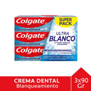 Pasta Dental Ultra Blanco 90g 3 Unidades