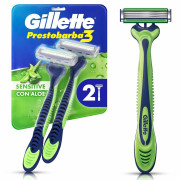 Máquina de Afeitar Gillette Prestobarba3 Sensitive 2 Unidades