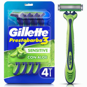 Máquina de Afeitar Gillette Prestobarba3 Sensitive 4 Unidades