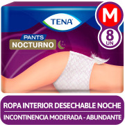 Ropa Interior Desechable Pants Nocturno Tena Talla M 8 Unidades
