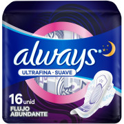 Toallas Femeninas Ultrafina Nocturna Always 16 Unidades