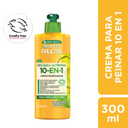 Crema Para Peinar 10 en 1 Garnier Fructis Recarga Nutritiva 300ml