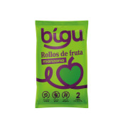 Bigu Manzana 25g Rollos de Fruta Deshidratada
