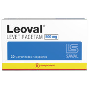 Leoval (B) Levetiracetam 500mg 30 Comprimidos Recubiertos