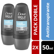Dove Men Deo Rollon Cuidado Total Hombre 2x50ml