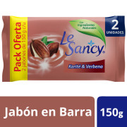 Le Sancy Jabón Barra Karité &amp; Verbena 150g 2 Unidades