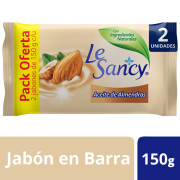 Jabón Barra Le Sancy Aceite de Almendras 2 Unidades 150g
