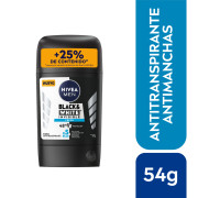 NIVEA MEN Black &amp; White Invisible Fresh Antitranspirante Antimanchas Hombre 54g