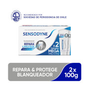Sensodyne Repara y Protege Blanqueador Mega 2x100g