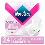 Toalla Higiénica Nosotras Ultra Delgada Sensiti-V 24 Unidades