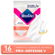 Nosotras Pañitos Íntimos Pro-Defense 16 Unidades
