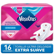 Toallas Ultra Delgadas Nosotras Tela Suave 16 Unidades