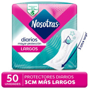 Nosotras Protectores Diarios Largos 50 Unidades