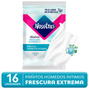 Pañitos Húmedos Íntimos Nosotras 16 Unidades