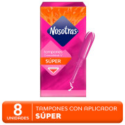 Nosotras Tampón Súper Con Aplicador 8 Unidades