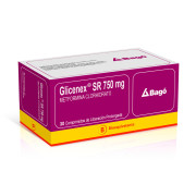 Glicenex SR (B) Metformina 750mg 30 Comprimidos Prolongados