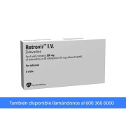 Retrovir Zidovudina 200mg/20ml Inyectable 5 Ampollas