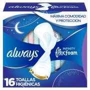 Toallas Higiénicas Femeninas Con Alas Always Infinity Flex 16 Unidades