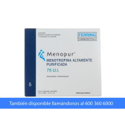 Menopur Menotropina 75UI Inyectable 5 Frasco-Ampolla