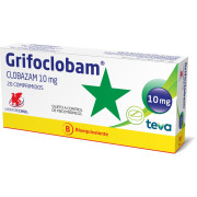 Grifoclobam Clobazam 10mg 20 Comprimidos