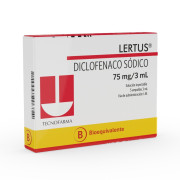 Lertus (B) Diclofenaco Sódico 75mg Inyectable 5 Ampollas