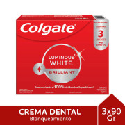 Pasta Dental Luminous White 90g 3 Unidades