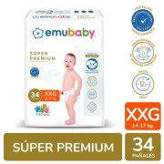 Pañal Desechable Emubaby Super Premium Talla XXG 34 Unidades